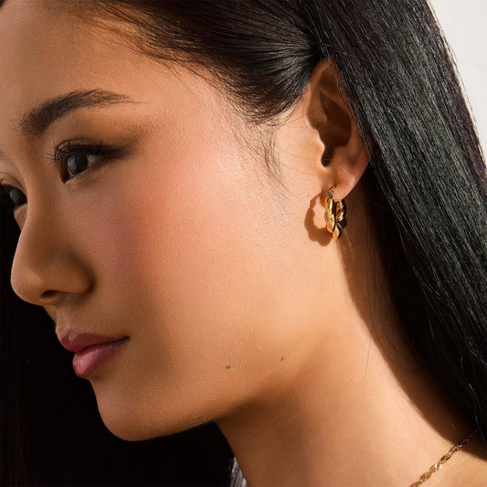 Chunky Twisted Hoop Earrings - EVRYJEWELS