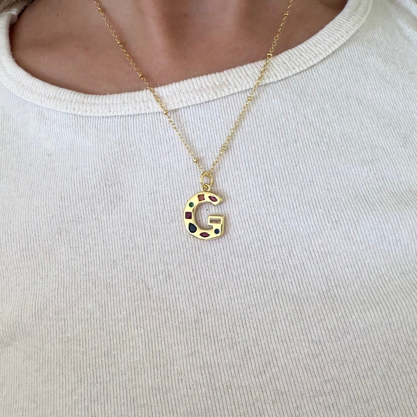 Bright Babe Initial Necklace - EVRYJEWELS