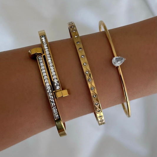 Radiant Row Bangle - EVRYJEWELS