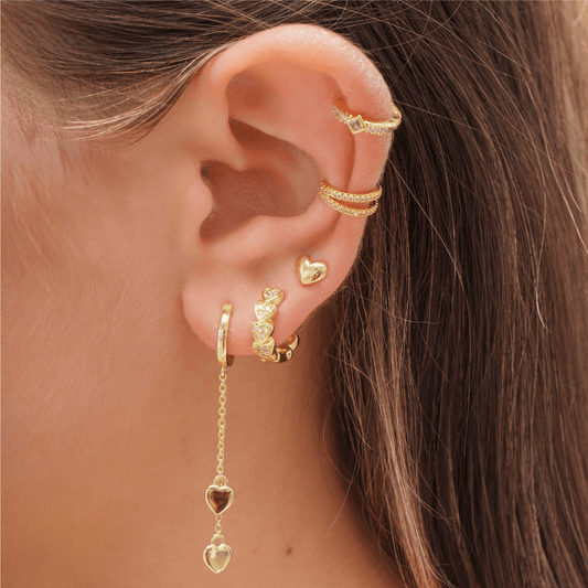 Hearts All Around Earrings - EVRYJEWELS