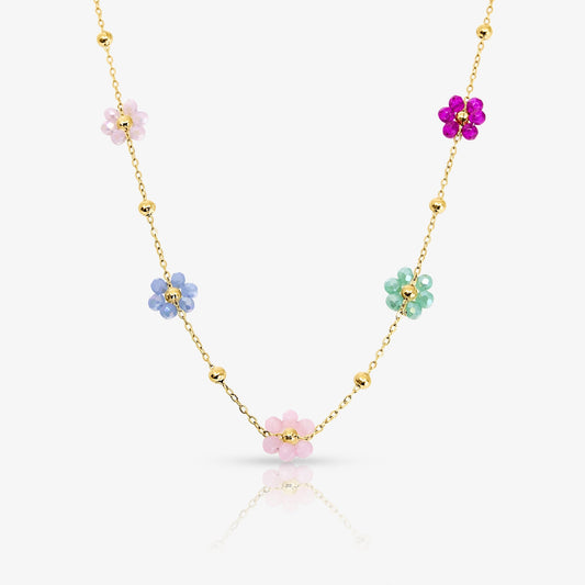 Daisy Pop Necklace & Bracelet 2 Piece Set - EVRYJEWELS