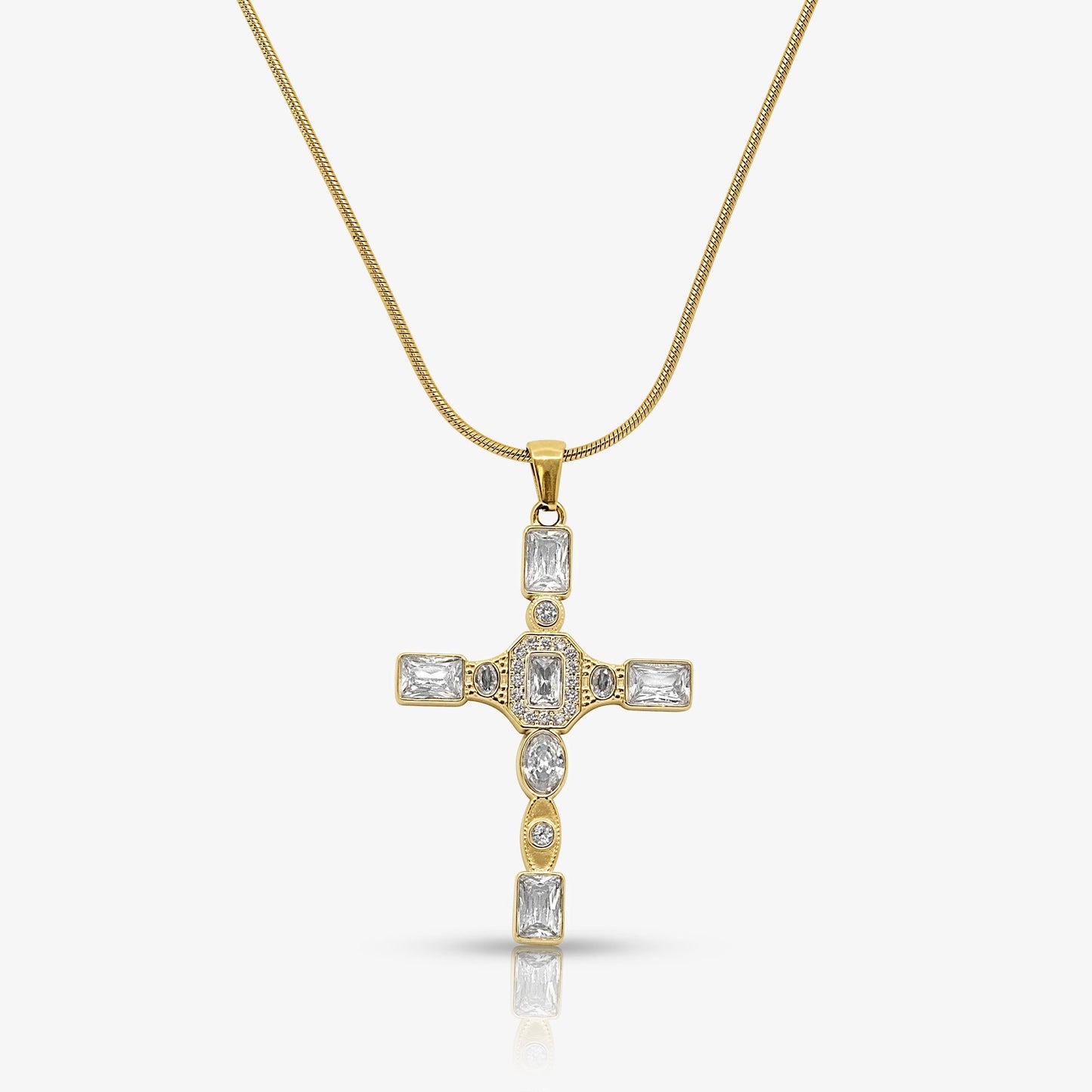 Gem Up Cross Necklace - EVRYJEWELS
