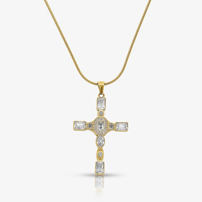 Gem Up Cross Necklace - EVRYJEWELS