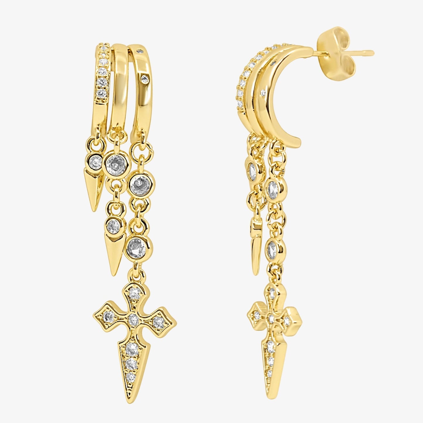 Sparkle Drop Charm Earrings - EVRYJEWELS