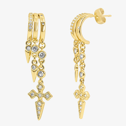 Sparkle Drop Charm Earrings - EVRYJEWELS
