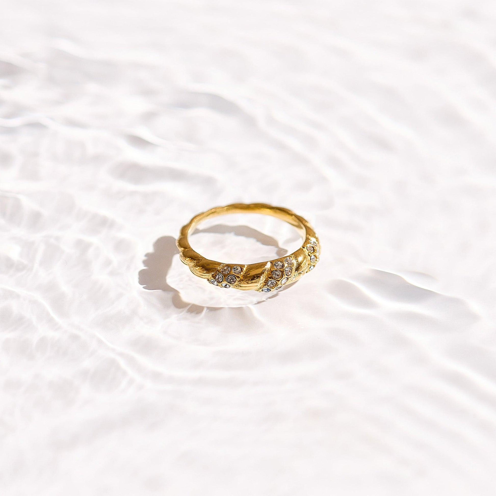 Crystal Twist Dome Ring - EVRYJEWELS