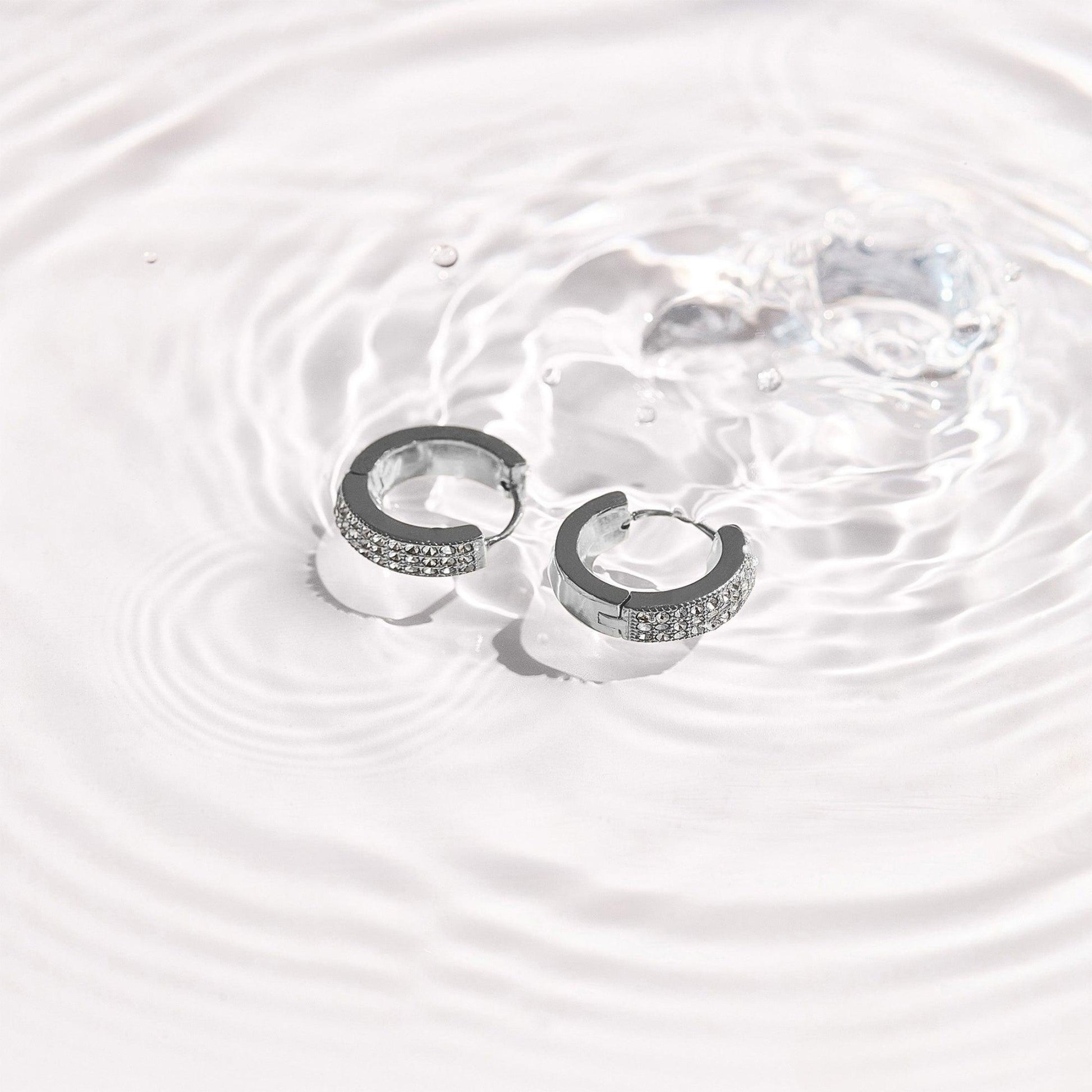 Pavé Crystal Huggie Hoop Earrings - EVRYJEWELS