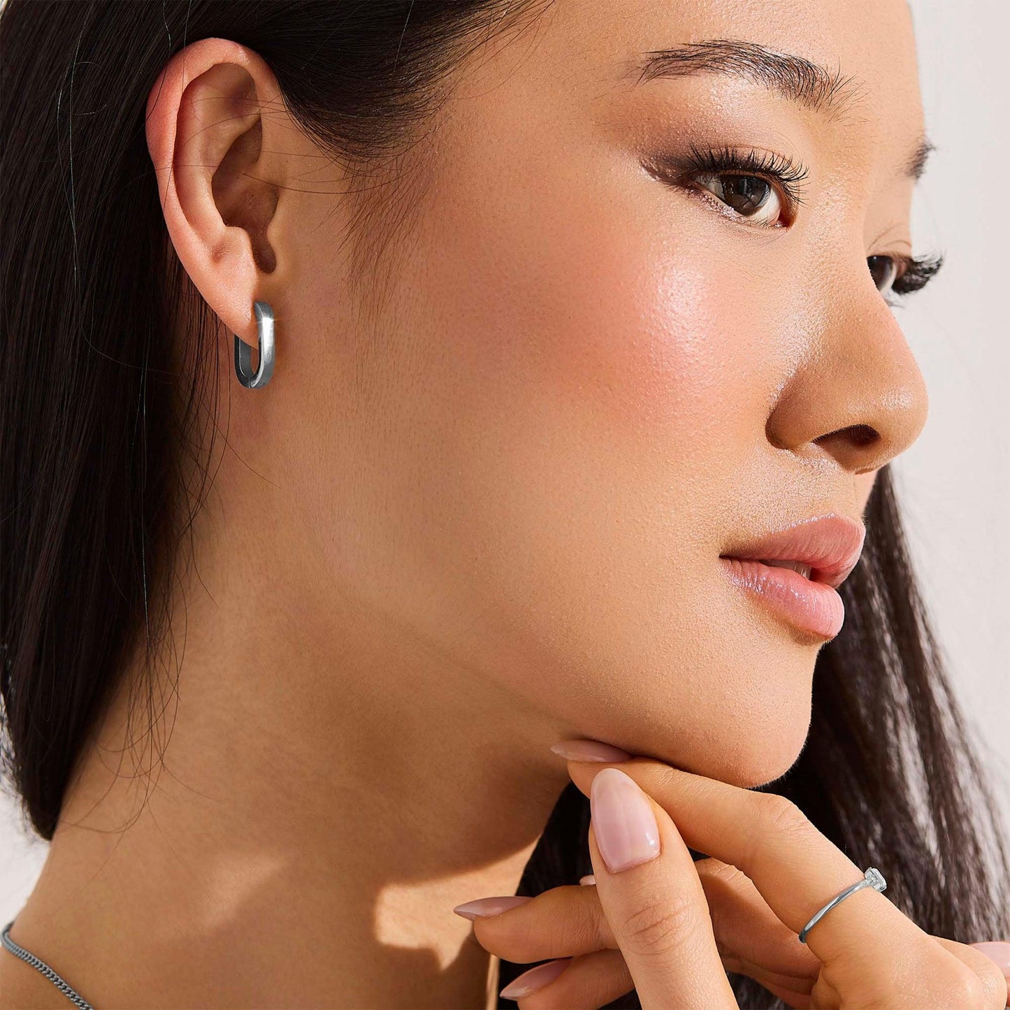 Slim Block Hoops - EVRYJEWELS