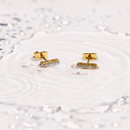 Crystal Bar Stud Earrings - EVRYJEWELS