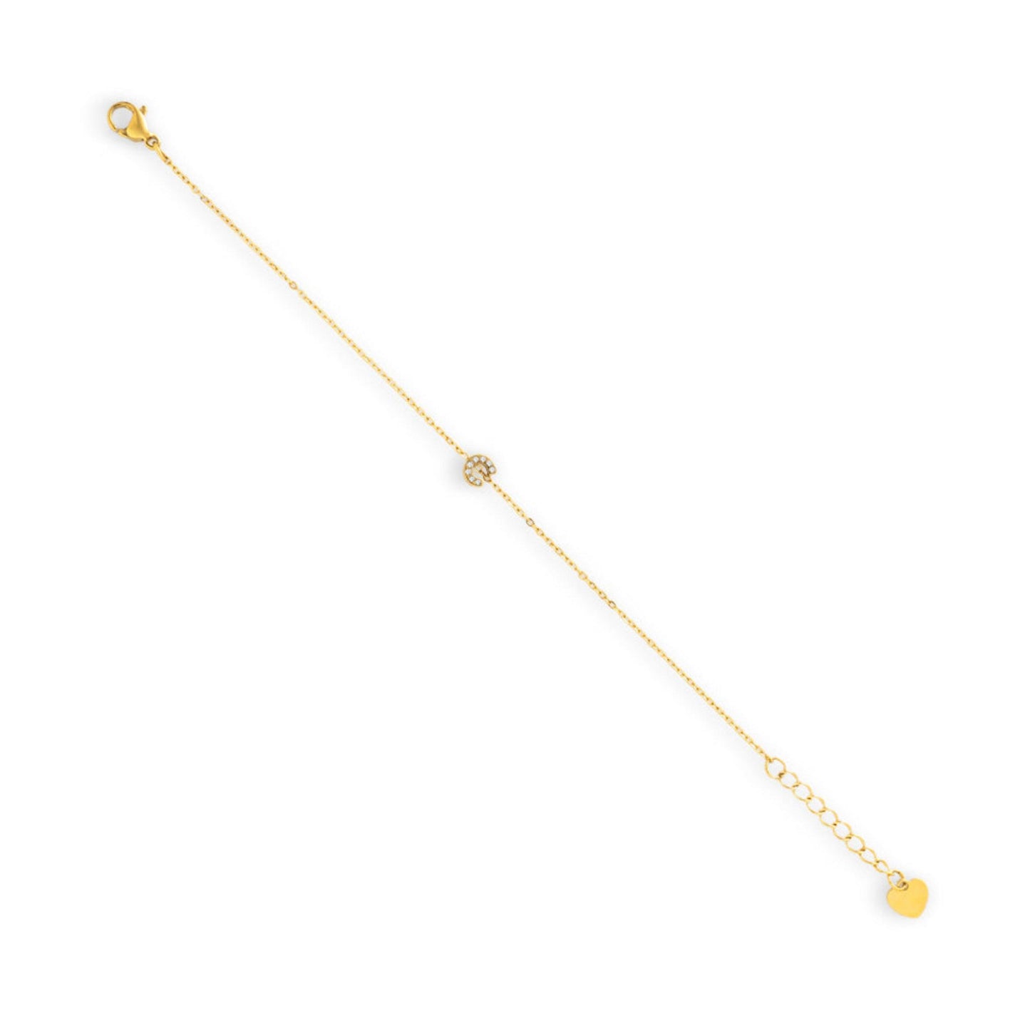 Crystal C Initial Bracelet - EVRYJEWELS