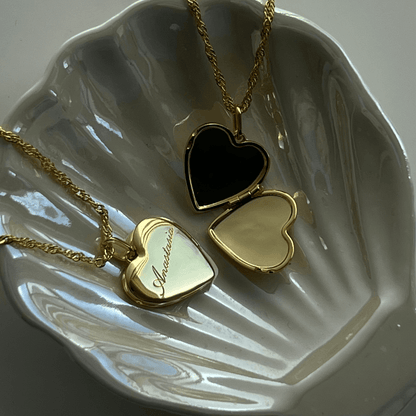 Custom/Personalized Heart Locket Necklace - EVRYJEWELS
