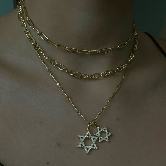 Double Star Necklace - EVRYJEWELS