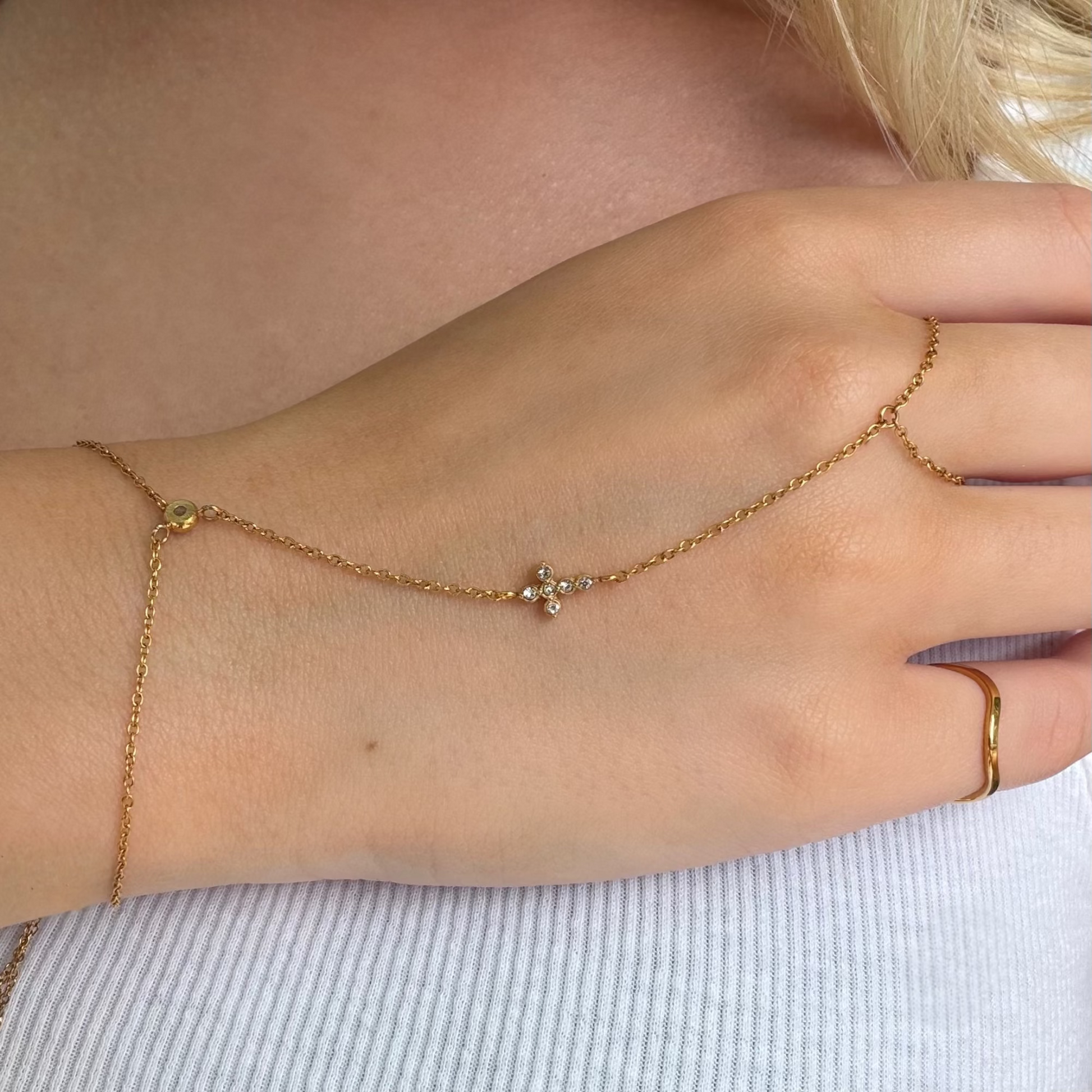 Sunday Angel Hand Chain - EVRYJEWELS