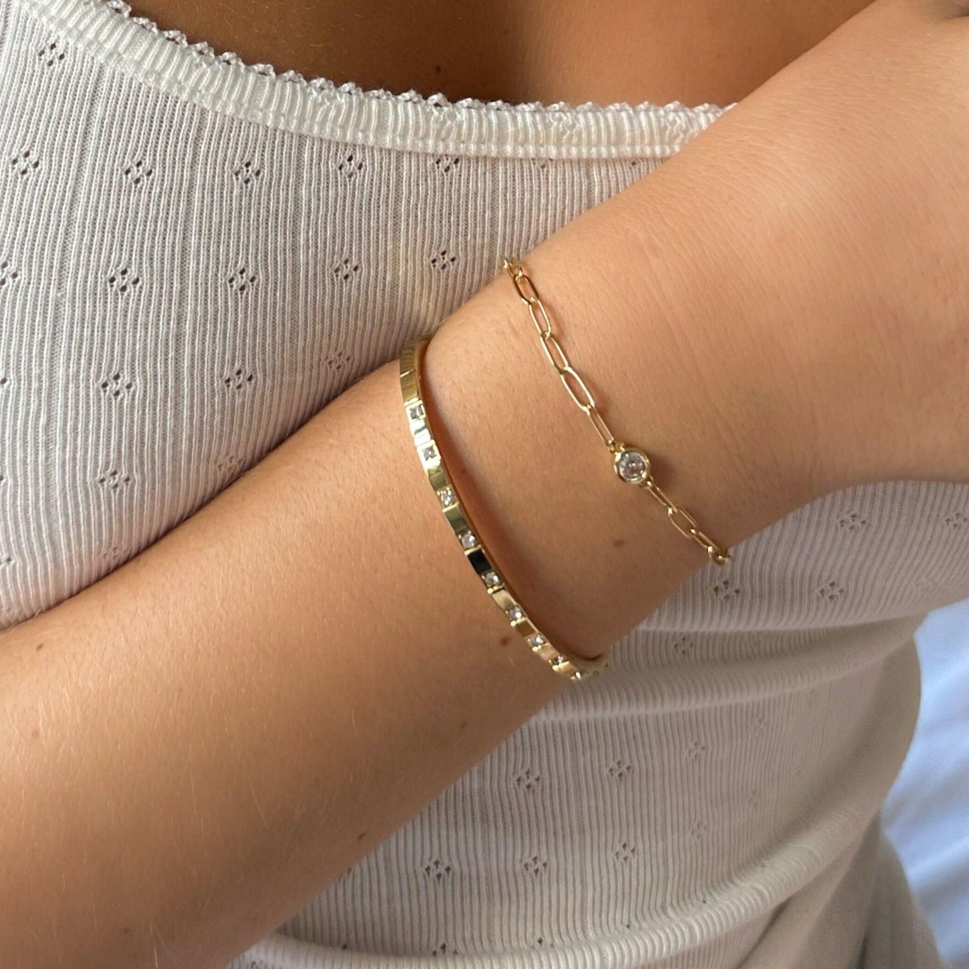 Halo Click Bangle - EVRYJEWELS
