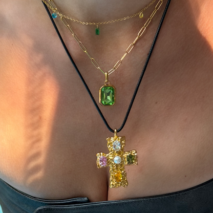 Popstar Cross Cord Necklace - EVRYJEWELS