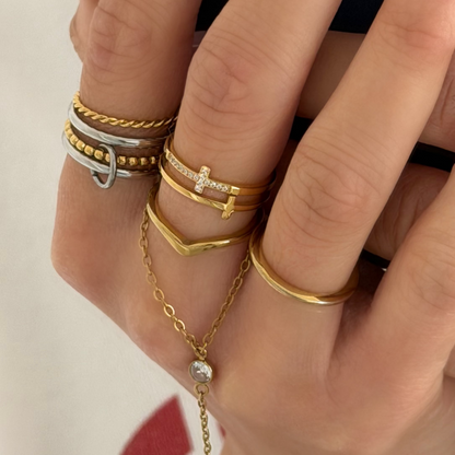 Unbothered Stacked Ring - EVRYJEWELS