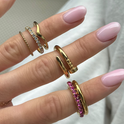 Rosie Glow Stacked Ring - EVRYJEWELS