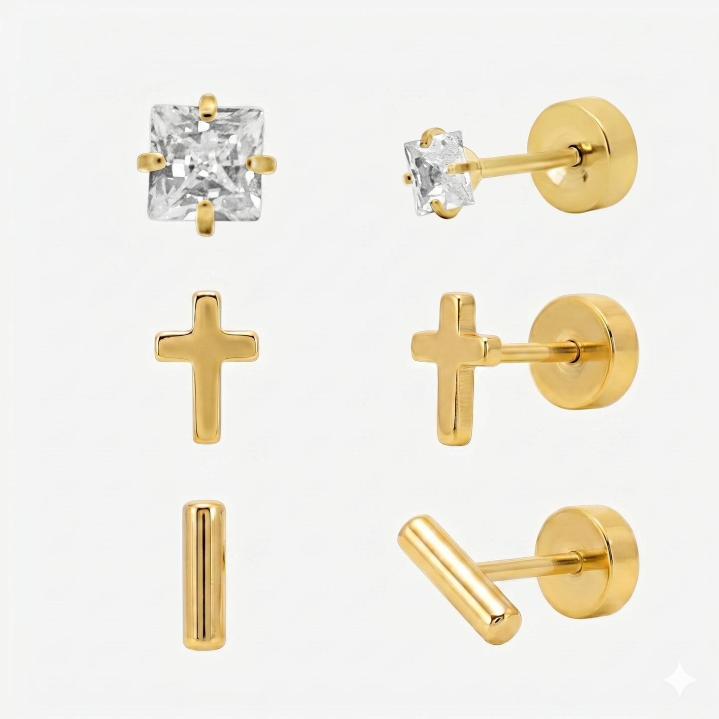 Flat Back Earrings Set Collection - EVRYJEWELS