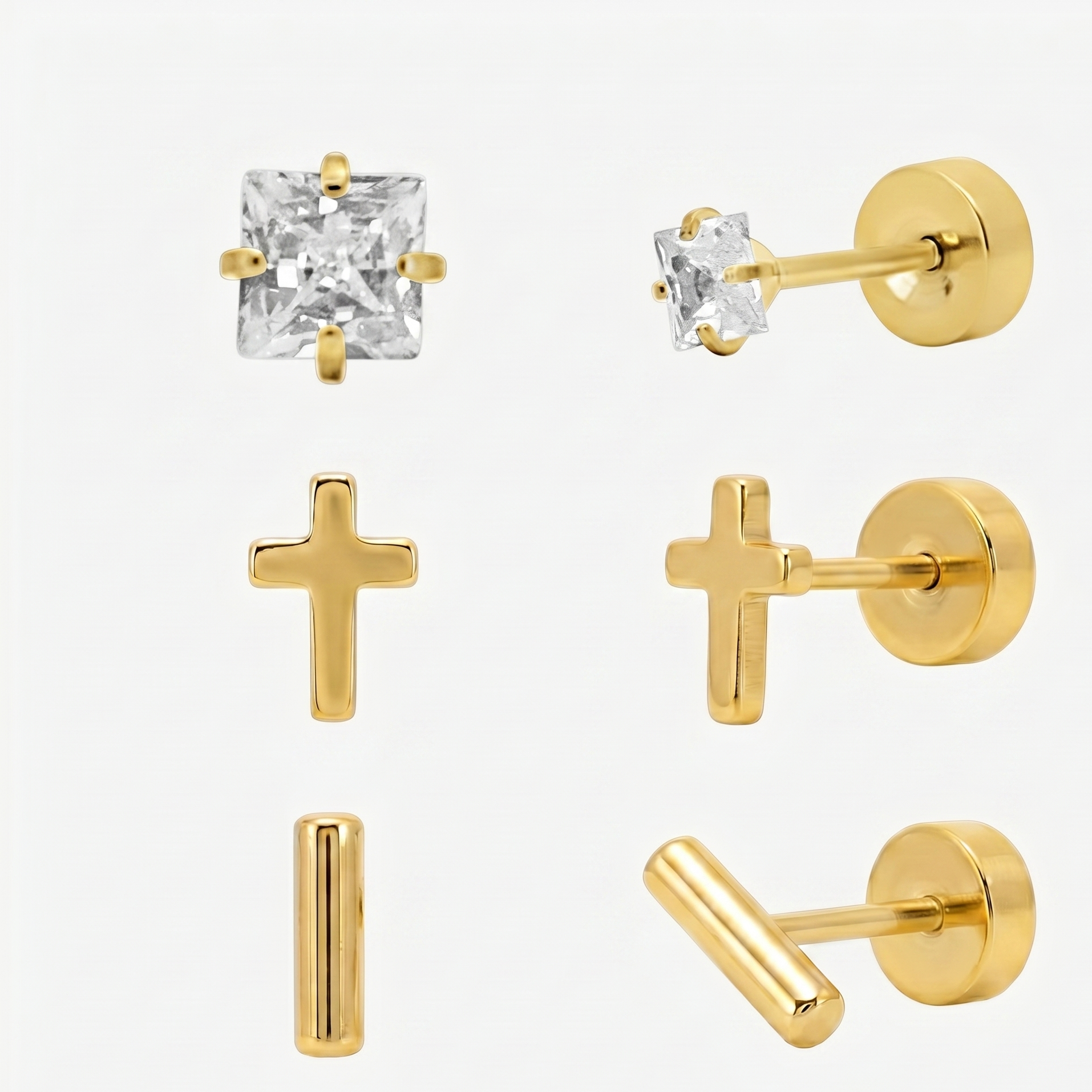 Flat Back Earrings Set Collection - EVRYJEWELS