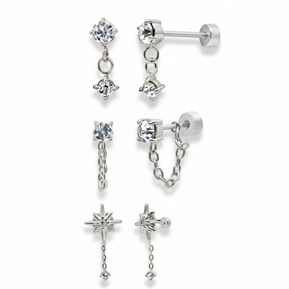 Flat Back Earrings Set Collection - EVRYJEWELS