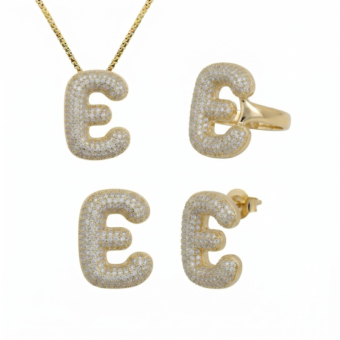 Adore Me Earring, Ring & Necklace 3 Piece Bundle - EVRYJEWELS