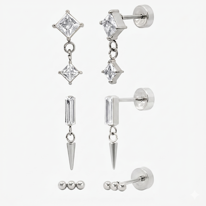 Flat Back Earrings Set Collection - EVRYJEWELS