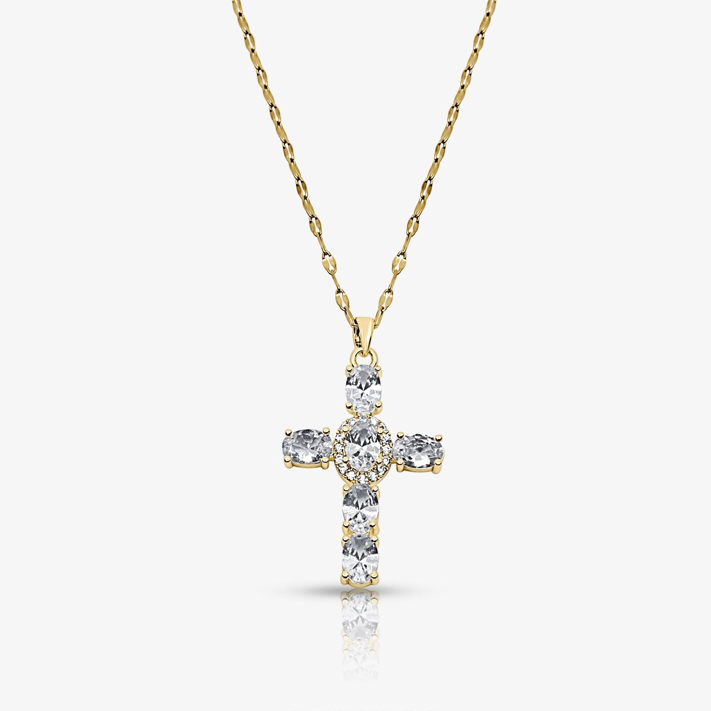 Heavenly Glow Cross Necklace - EVRYJEWELS