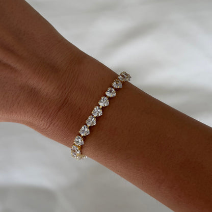 Fergie Heart Tennis Bracelet - EVRYJEWELS