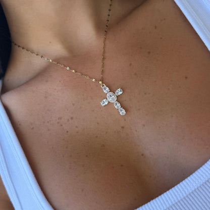 Heavenly Glow Cross Necklace - EVRYJEWELS