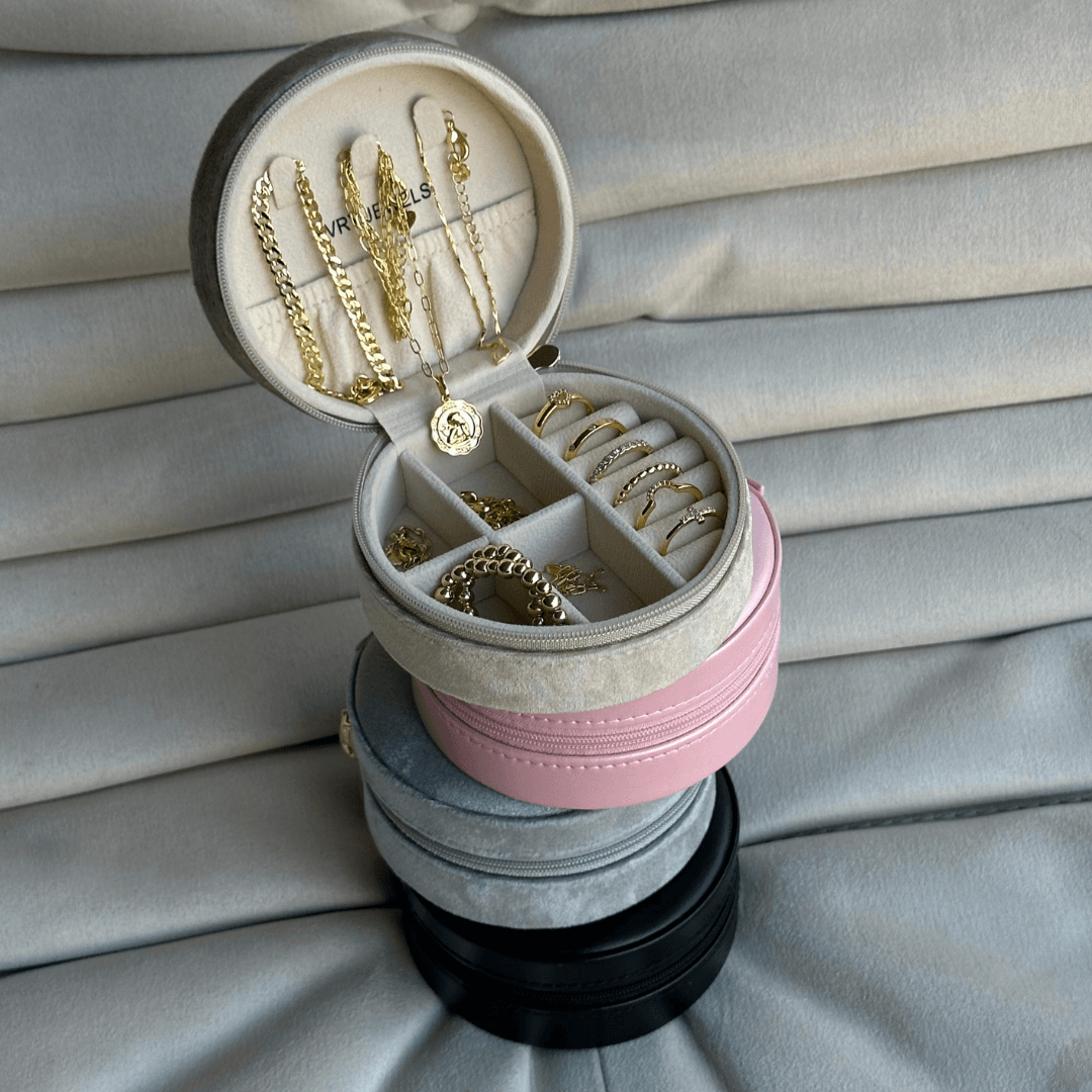 Mini Round Jewelry Box - EVRYJEWELS