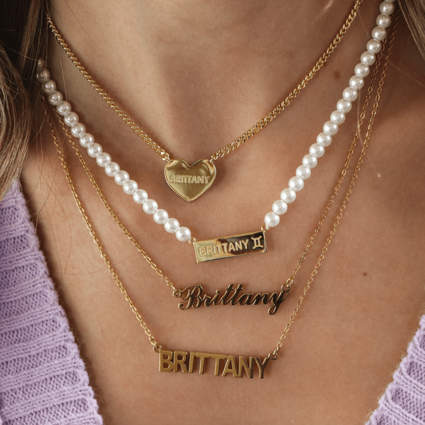 Custom/Personalized Nameplate Necklace - EVRYJEWELS