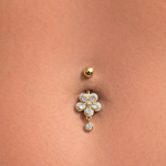 Flower Kiss Belly Ring - EVRYJEWELS