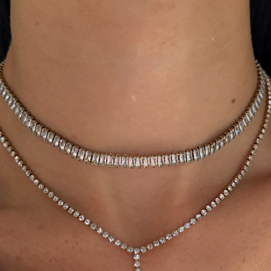Frost Beam Tennis Necklace - EVRYJEWELS