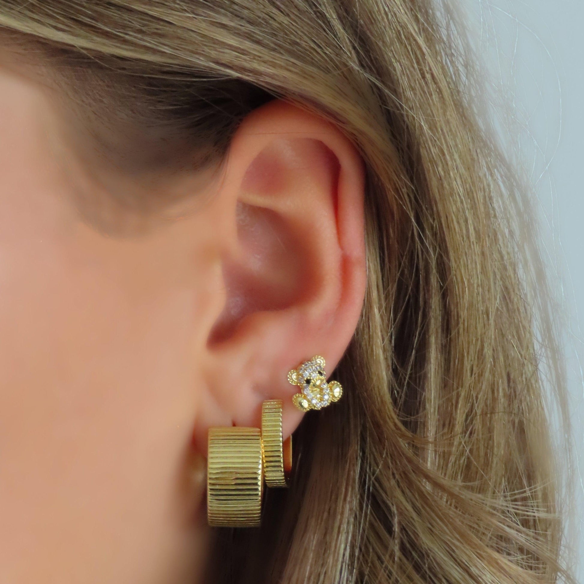 Teddy Bear Earrings - EVRYJEWELS