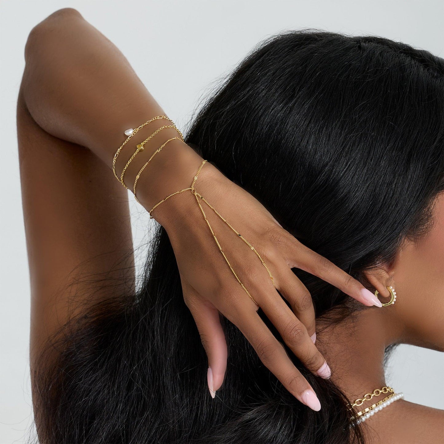Dainty Energy Bundle: 3 Piece Bracelet and Hand Chain Bundle - EVRYJEWELS