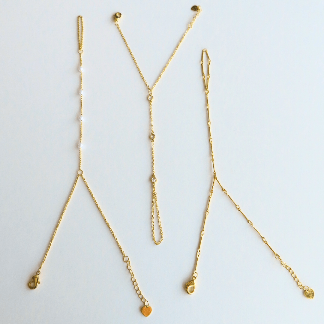 TikTok Shop Viral Hand Chain Bundle : 3 Piece Hand Chain Bundle - EVRYJEWELS