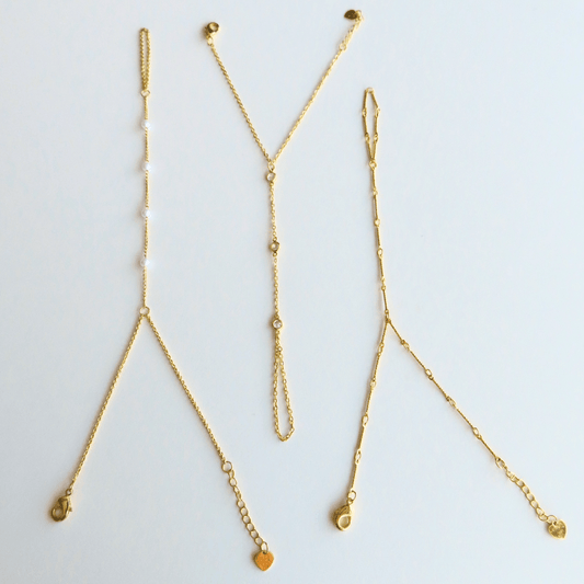 TikTok Shop Viral Hand Chain Bundle : 3 Piece Hand Chain Bundle - EVRYJEWELS