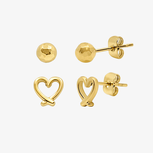 Sweetest Girl In Town 2-Pair Earrings Set - EVRYJEWELS