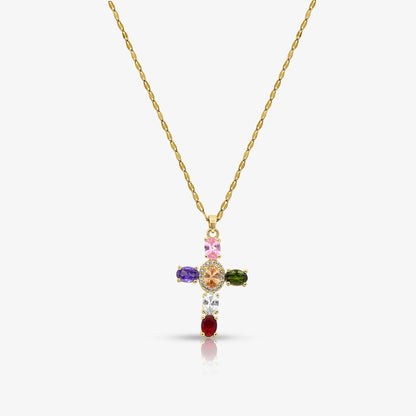Heavenly Glow Cross Necklace - EVRYJEWELS