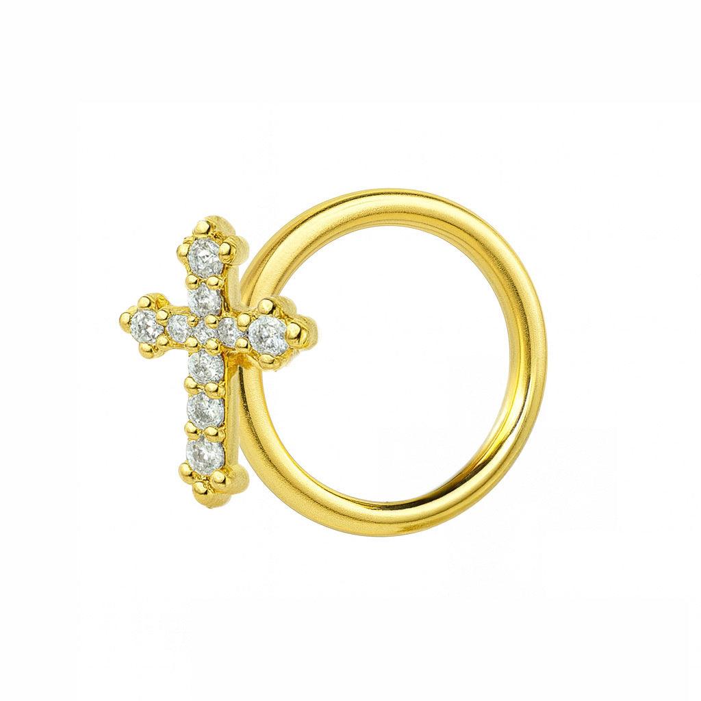 Cross Babe Nose Ring - EVRYJEWELS