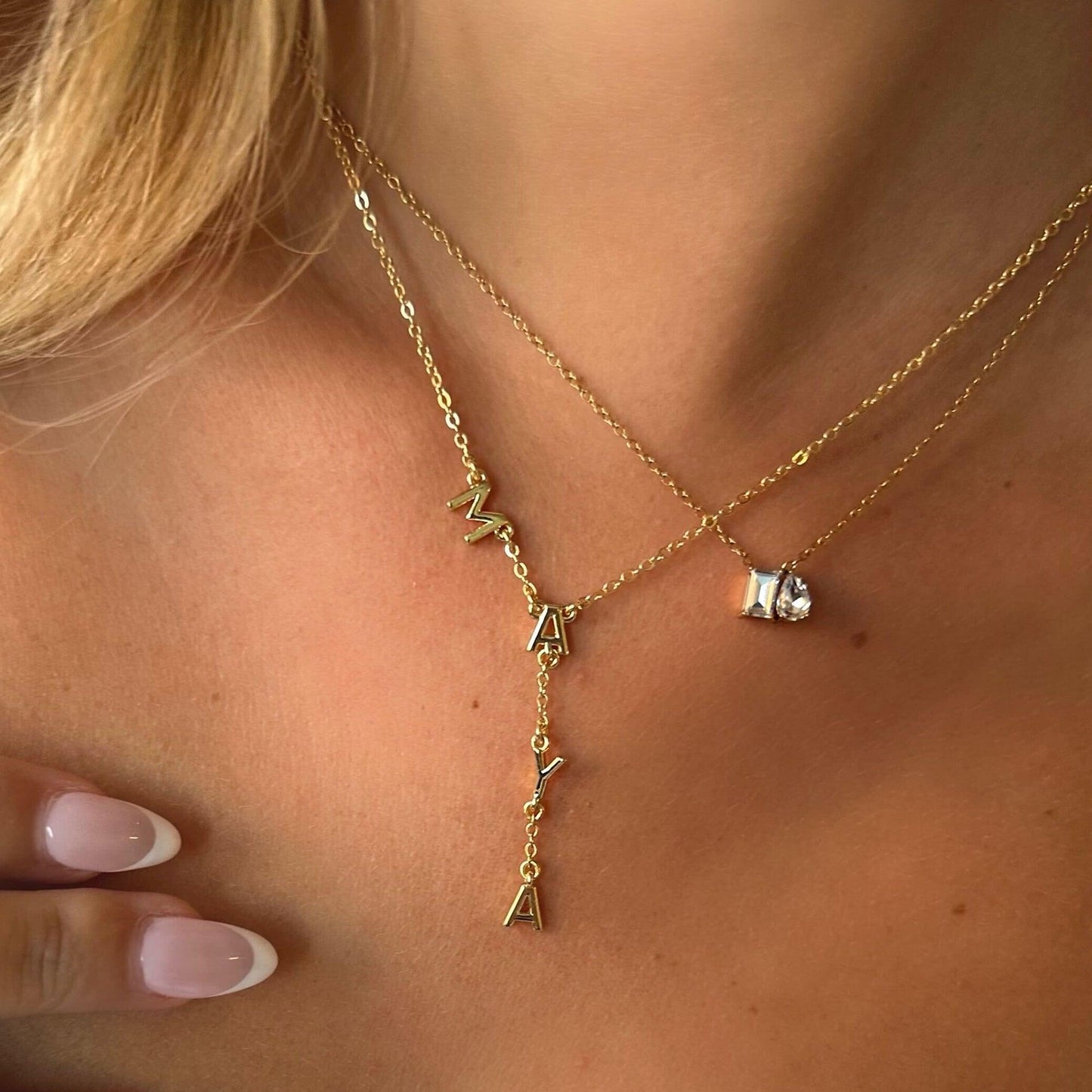 Custom/Personalized Name Drop Necklace - EVRYJEWELS