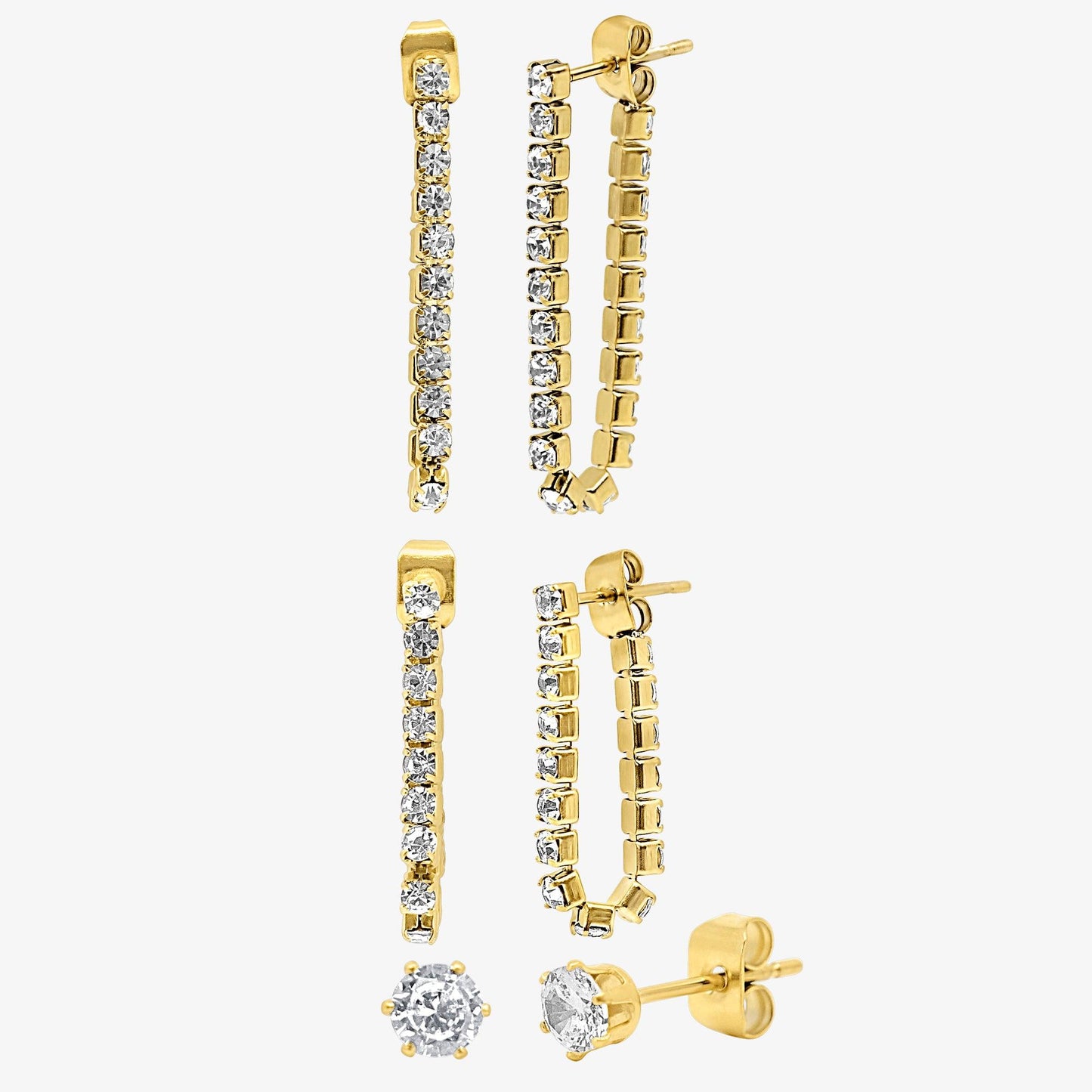 Drop the Link 3 Piece Earring Set - EVRYJEWELS
