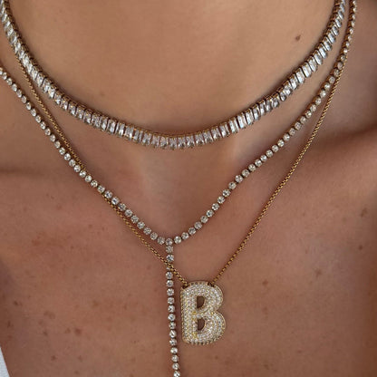 Frost Beam Tennis Necklace - EVRYJEWELS