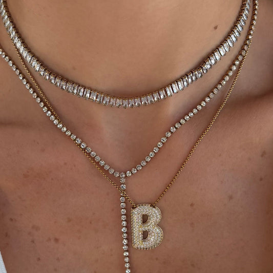 Frost Beam Tennis Necklace - EVRYJEWELS