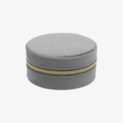 Round Velvet Travel Jewelry Case - EVRYJEWELS