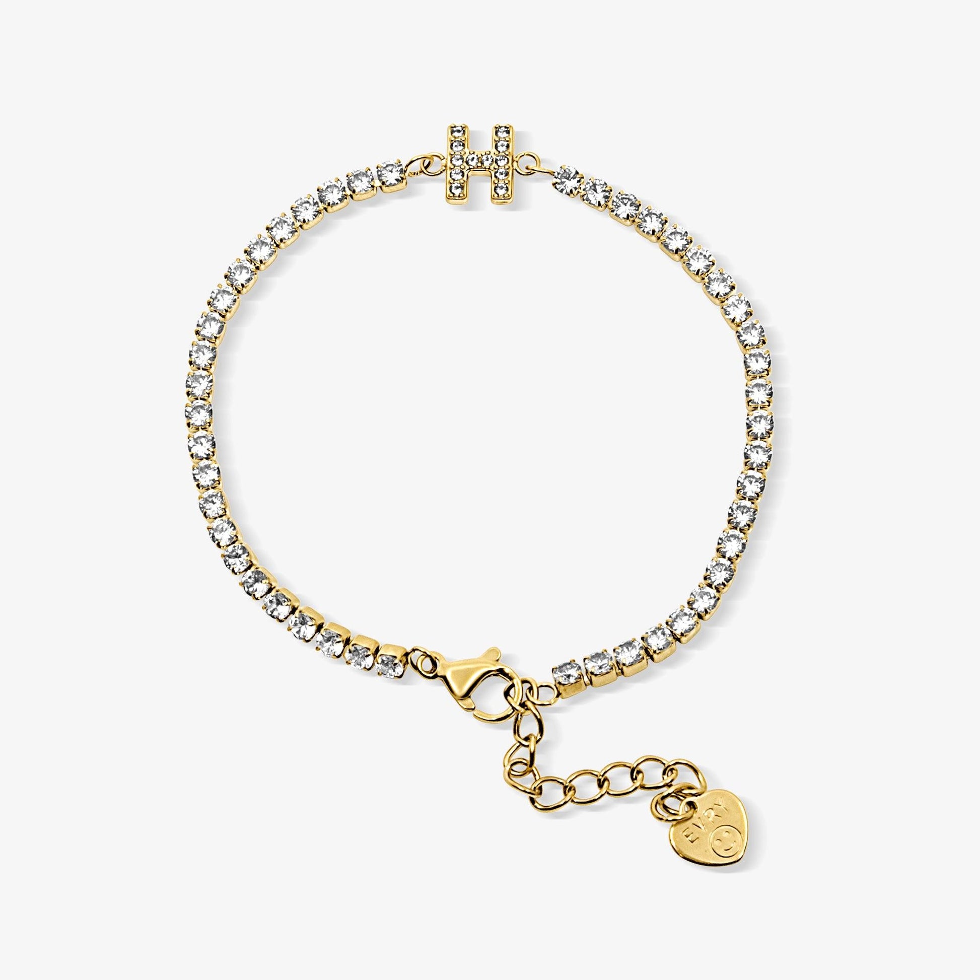 Icy Initial Tennis Bracelet - EVRYJEWELS