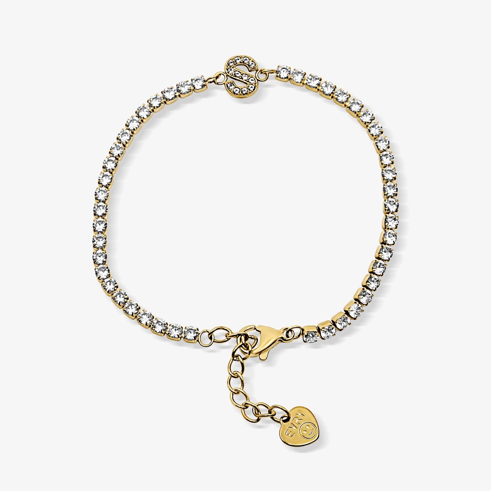 Icy Initial Tennis Bracelet - EVRYJEWELS