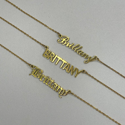 Custom/Personalized Nameplate Necklace - EVRYJEWELS