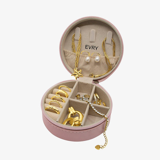 Mini Round Jewelry Box - EVRYJEWELS