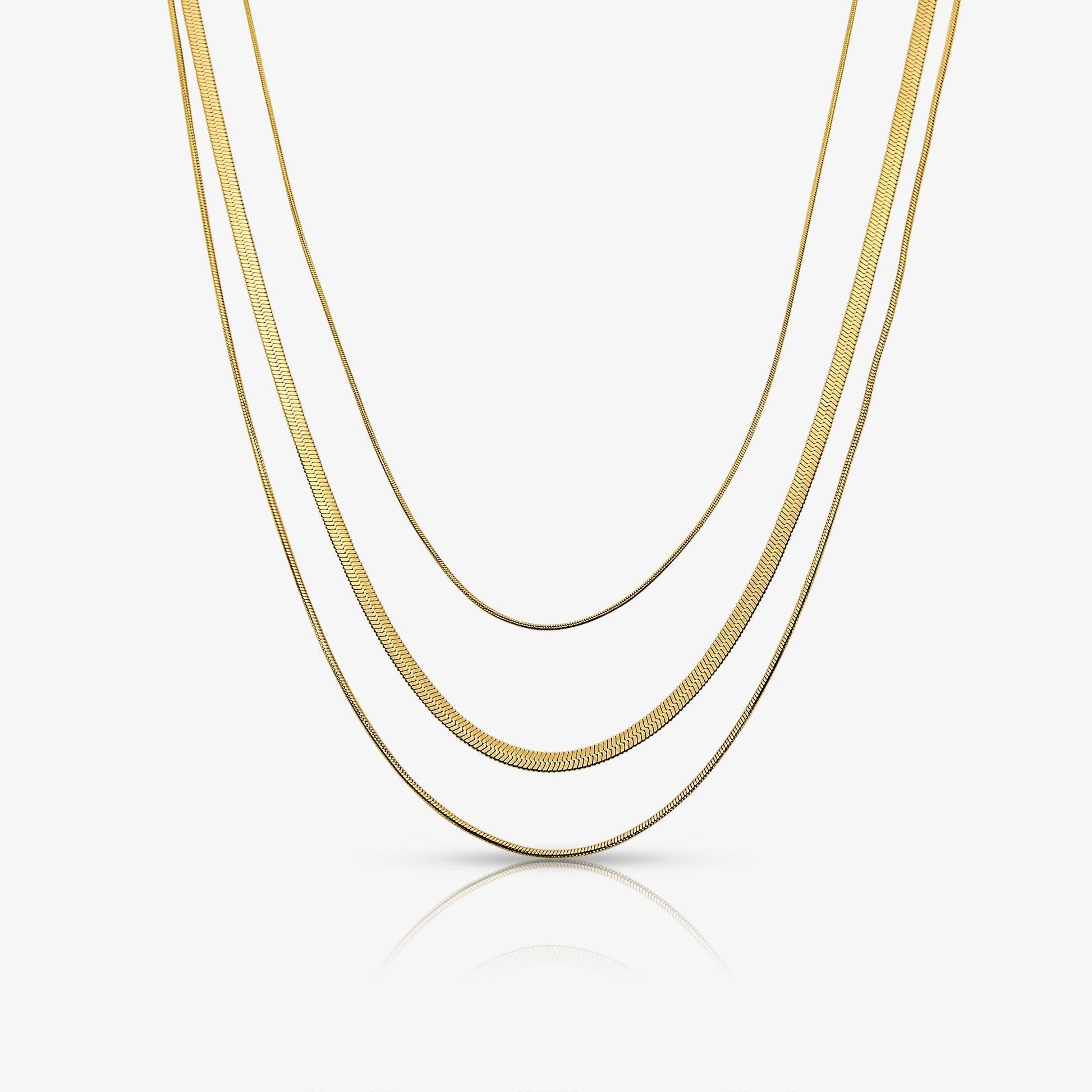 Queen Behaviour Triple Layered Necklace - EVRYJEWELS